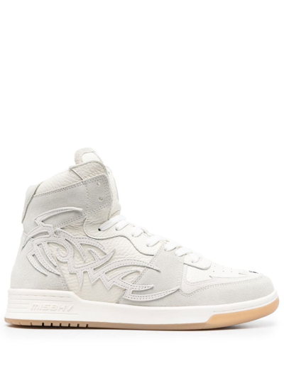 Misbhv Appliqué-logo High-top Sneakers In Weiss