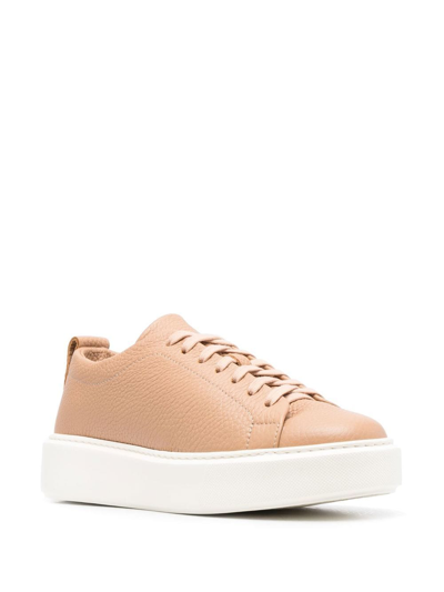 Shop Henderson Baracco Low-top Leather Sneakers In Nude
