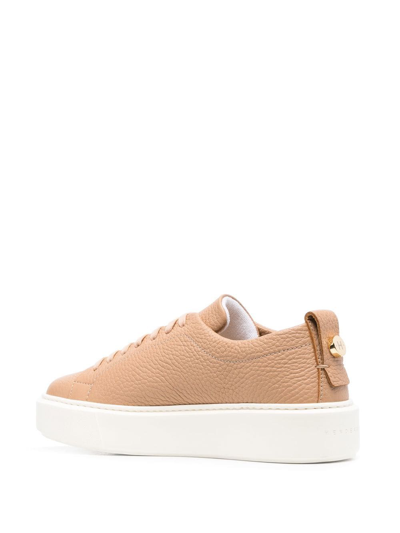 Shop Henderson Baracco Low-top Leather Sneakers In Nude