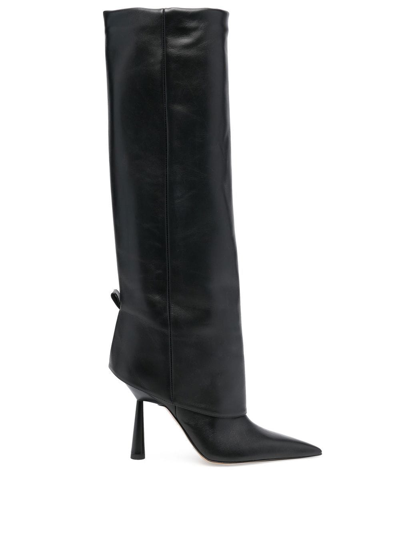 Shop Gia Borghini Rosie 100mm Pointed-toe Boots In Schwarz