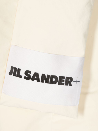 Jil Sander Logo Padded Scarf In Nude