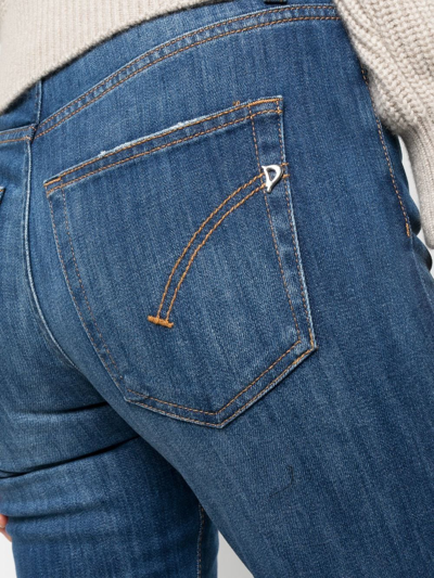 Dondup Slim-cut Cropped Jeans In Blau