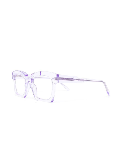 Shop Kuboraum Oversized Square-frame Glasses In Violett