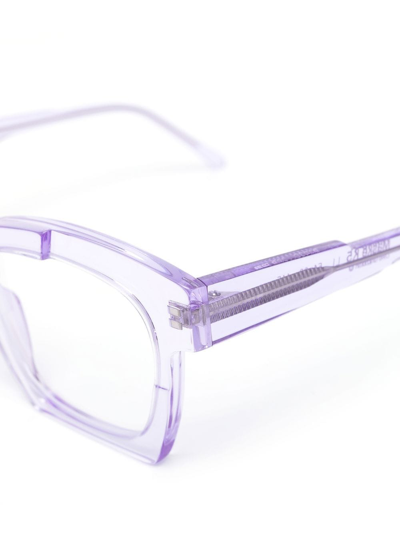 Shop Kuboraum Oversized Square-frame Glasses In Violett