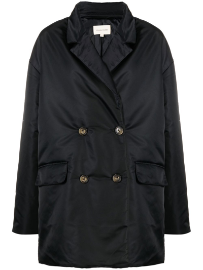 Shop Loulou Studio Double-breasted Coat In Black