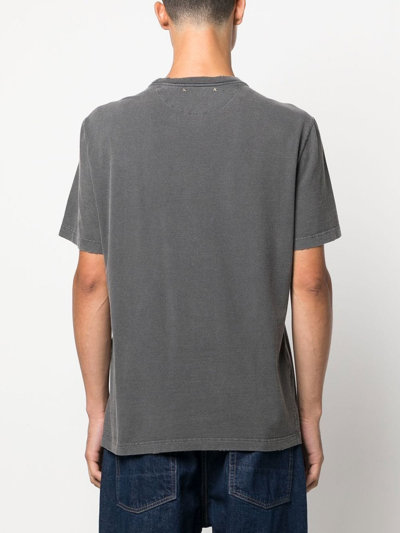 Shop Golden Goose Logo-print Short-sleeve T-shirt In Grey
