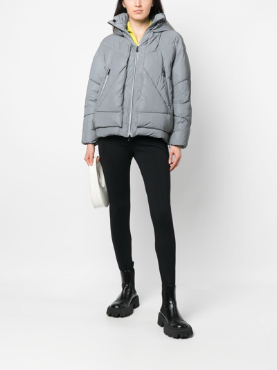 Shop Canadian Club Hooded Padded Jacket In Grau