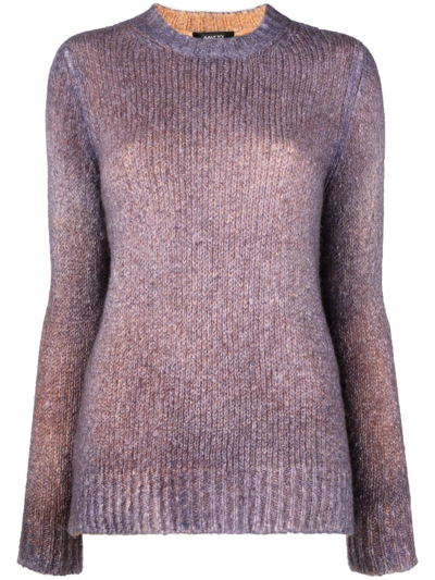 Avant Toi Chunky Ribbed-knit Jumper In Violett