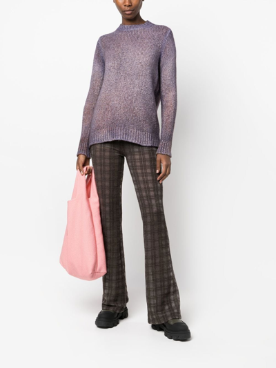 Avant Toi Chunky Ribbed-knit Jumper In Violett
