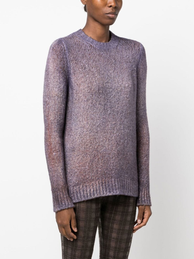 Avant Toi Chunky Ribbed-knit Jumper In Violett