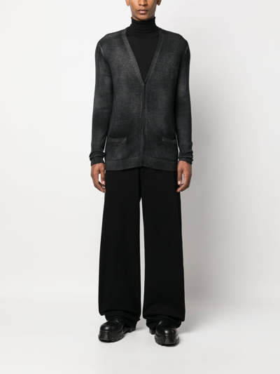 Shop Avant Toi Cashmere Washed Cardigan In Schwarz