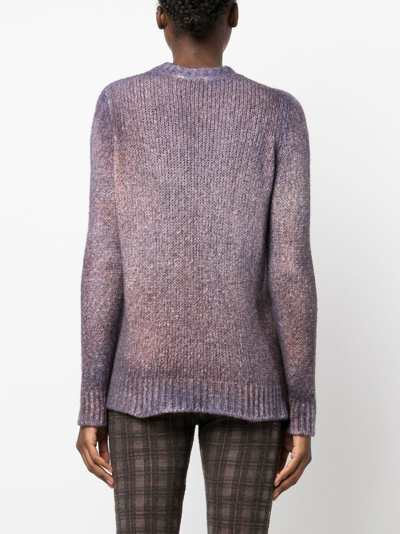 Avant Toi Chunky Ribbed-knit Jumper In Violett