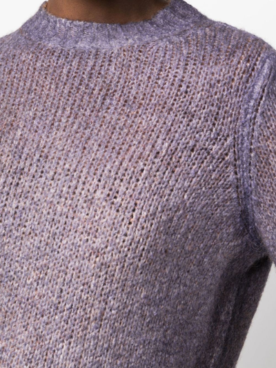 Avant Toi Chunky Ribbed-knit Jumper In Violett
