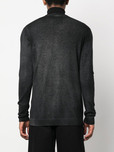Avant Toi Cashmere Washed Cardigan In Schwarz