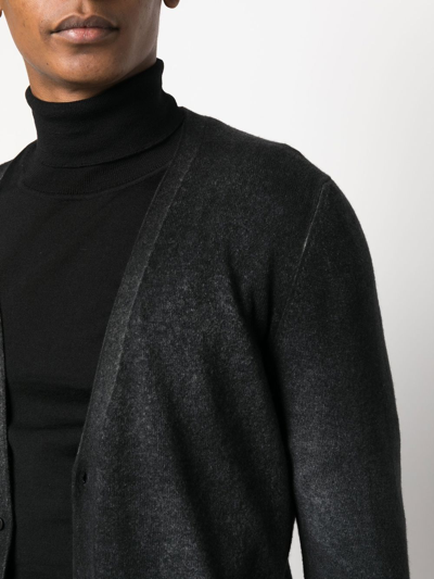 Avant Toi Cashmere Washed Cardigan In Schwarz