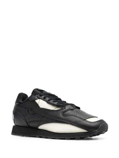 Shop Maison Margiela X Reebok Memory Of Leather Sneakers In Schwarz