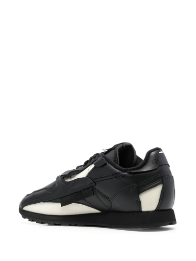 Maison Margiela Project 0 Cl Memory Of V2 Shell-trimmed Leather Sneakers In Schwarz