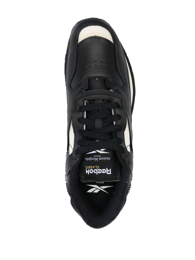 Maison Margiela Project 0 Cl Memory Of V2 Shell-trimmed Leather Sneakers In Schwarz