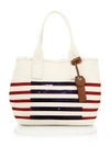 Marc By Marc Jacobs St. Tropez Sequin-striped Canvas Beach Tote In Ivory
