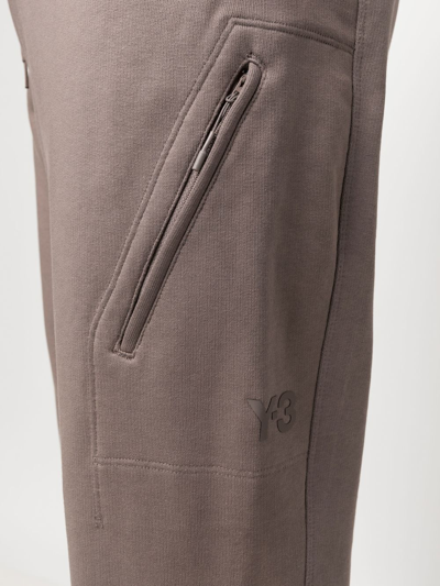 Shop Y-3 Drawstring Track Pants In Braun