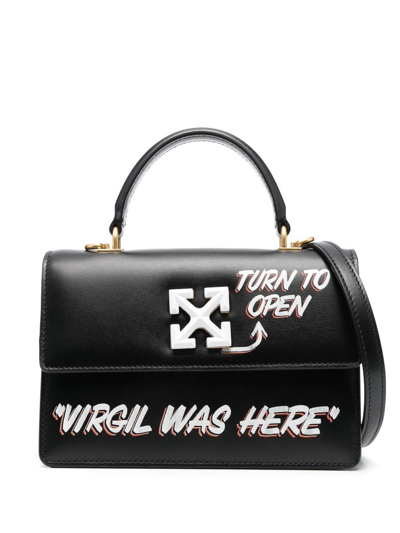 Shop Off-white Jitney 1.4 Vigin Was Here Tote Bag In Black