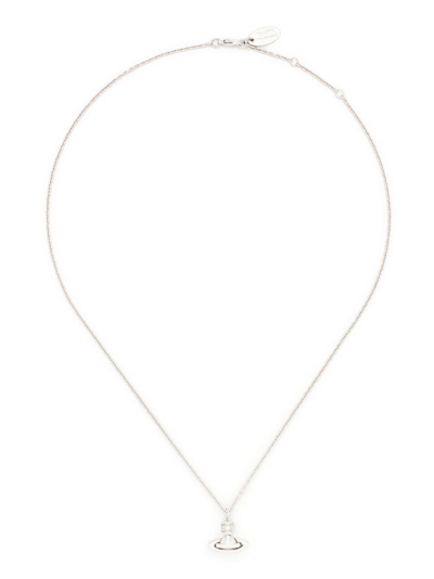 Shop Vivienne Westwood Orb Pendant Chain Necklace In Silber