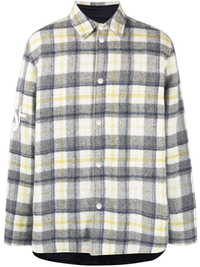 Jil Sander Checked Shirt Jacket In Weiss | ModeSens