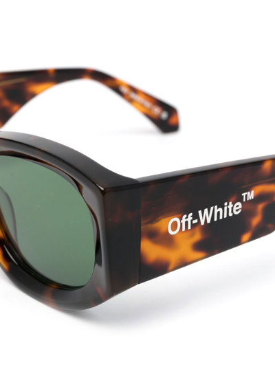 Off-white Joan Oval-frame Sunglasses In Braun