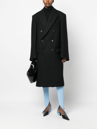 Wardrobe.nyc Accumulator Nyc X Hayley Bieber Double Breast Coat In Black