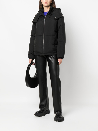 Shop Alyx Rollercoaster-buckle Hooded Jacket In Schwarz