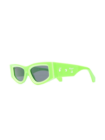 Off-white Andy Squared Acetate Sunglasses In Grün
