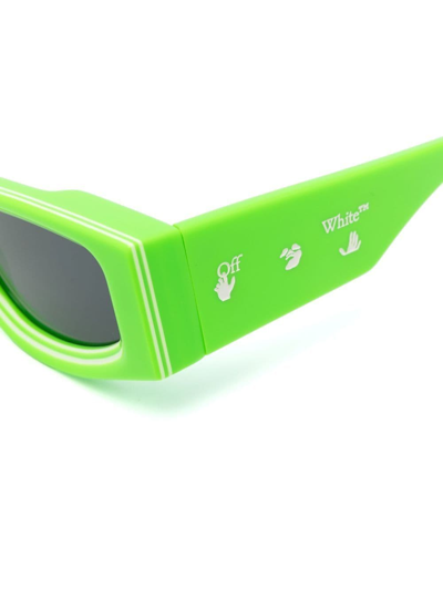 Off-white Andy Squared Acetate Sunglasses In Grün