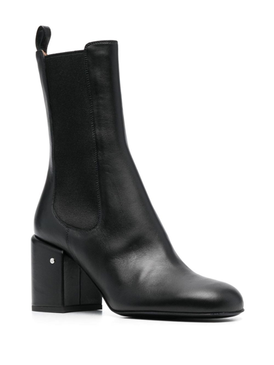 Shop Laurence Dacade Block-heel Calf-leather Boots In Schwarz