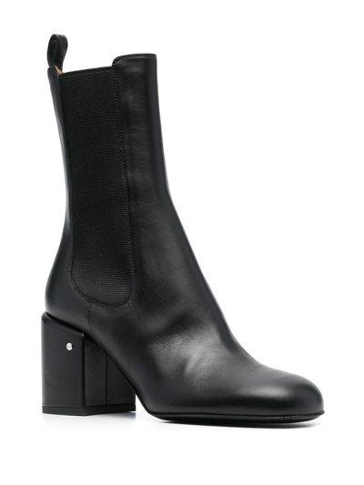 Laurence Dacade Block-heel Calf-leather Boots In Schwarz