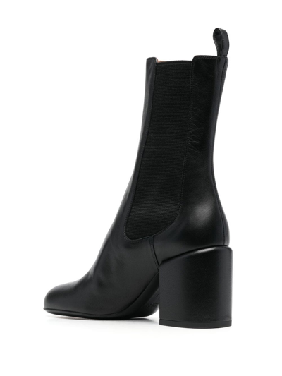 Shop Laurence Dacade Block-heel Calf-leather Boots In Schwarz