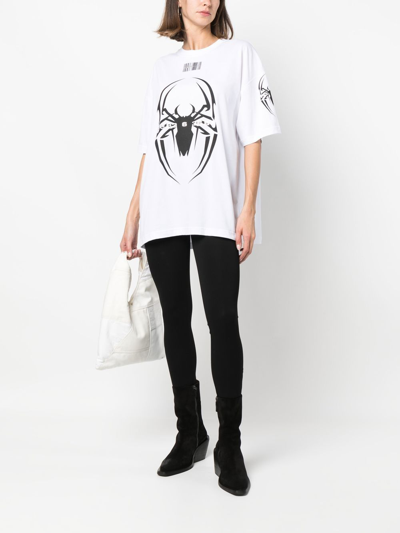 Shop Vtmnts Graphic-print T-shirt In Weiss