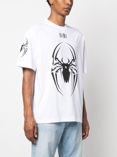 Shop Vtmnts Graphic-print T-shirt In Weiss
