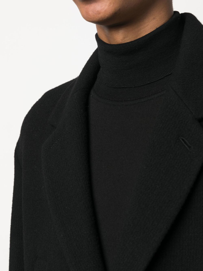 Shop Hevo Single-breasted Wool Coat In Schwarz