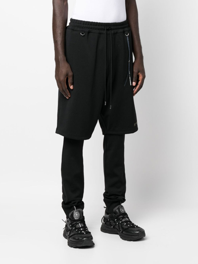 Mastermind Japan Deck Shorts Layered Leggings In Schwarz