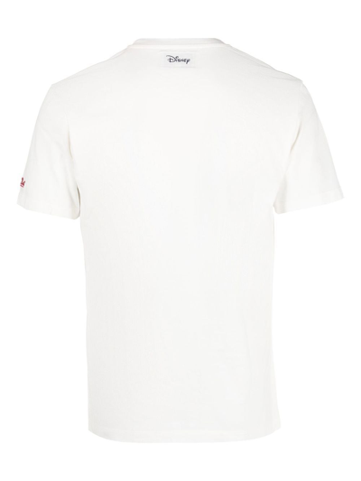 Mc2 Saint Barth Christmas Mickey Cotton T-shirt In Weiss