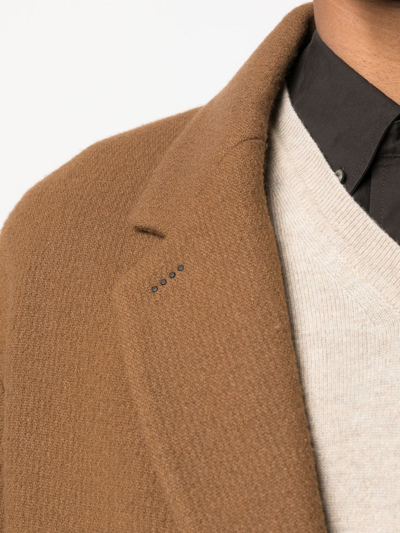 Shop Hevo Single Breasted Coat In Braun