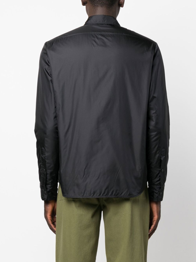 Aspesi Button-up Minimalist Jacket With Classic Collar In Black