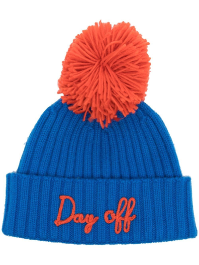 DAY OFF 绒球刺绣套头帽