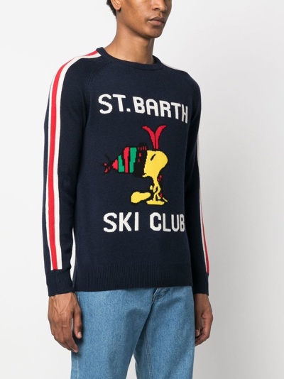 Shop Mc2 Saint Barth X Peanuts St.barth Ski Club Jumper In Blau