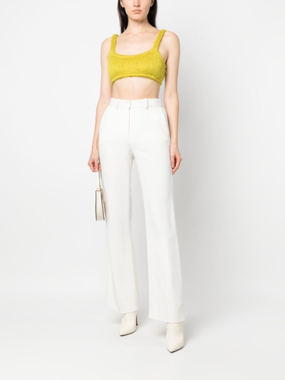 Veronique Leroy Brushed Mohair-blend Bralette In Gelb