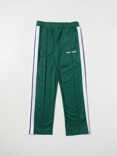 Shop Palm Angels Trousers  Kids In Grass Green