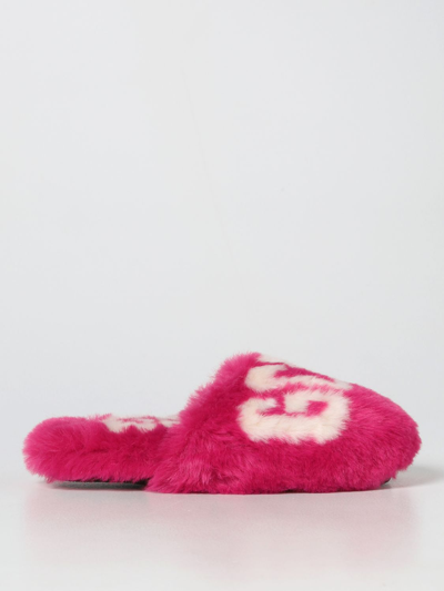 Shop Gcds Flat Sandals  Woman Color Pink