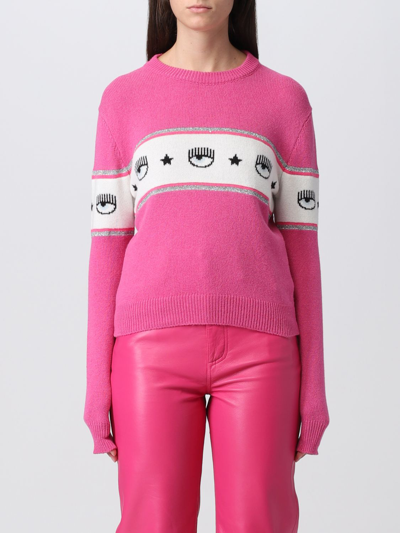 Chiara Ferragni Maxilogomania Sweater In Pink