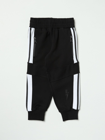 Shop Neil Barrett Pants  Kids Color Black