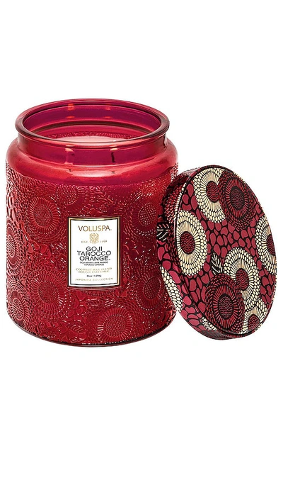 Voluspa Goji Tarocco Orange Luxe Jar Candle 44 Oz. In Goji & Tarocco Orange